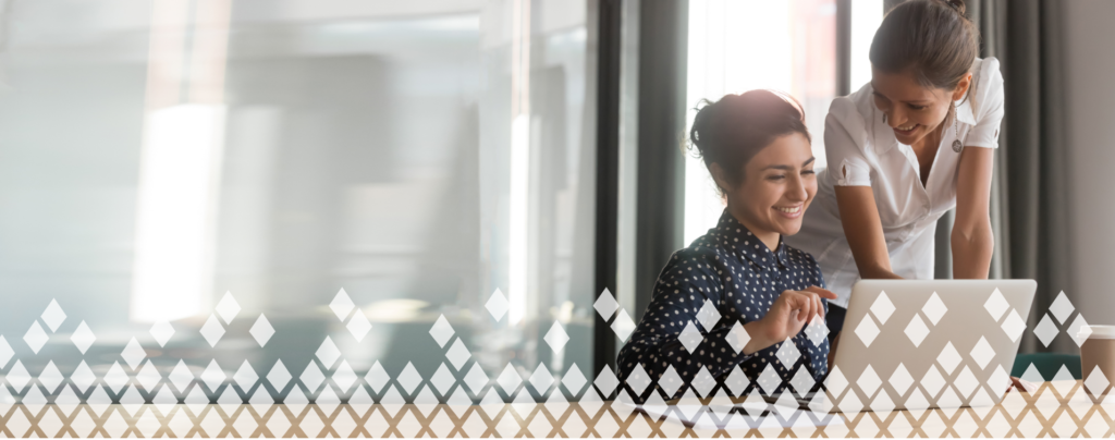 nurse explaining to smiling patient