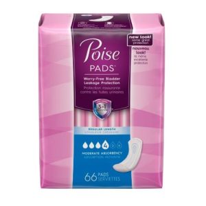 Poise® Moderate Pads, 66/Bag