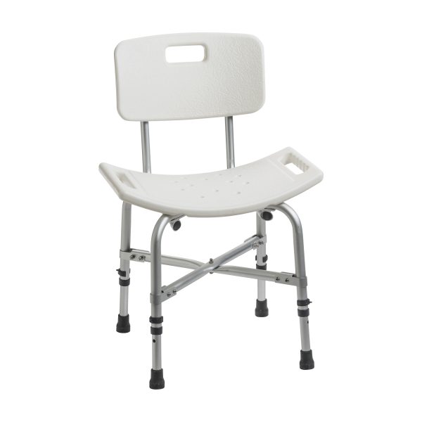 Bariatric Heavy Duty Bath Bench with Backrest, White