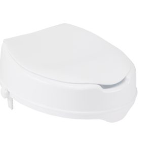 Raised Toilet Seat with Lock and Lid, Standard Seat