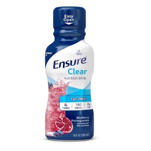 Ensure Clear Nutrition Drink, Blueberry Pomegranate, 10 oz. Bottle, Case of 12