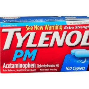 Tylenol PM Extra Strength Caplets, 500mg, 100/Bottle