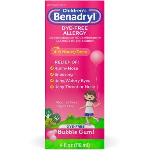 Benadryl Kids Allergy Liquid, 4 oz.