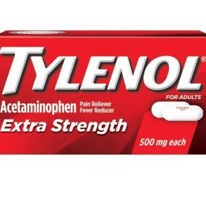 Tylenol Extra Strength Caplets, 500mg, 100/Bottle